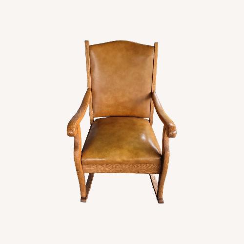Used Vintage/Antique Dark Brown Leather Armchair for sale on AptDeco