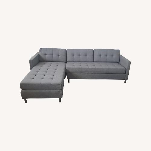 Used CB2 Gray Modern Sectional Sofa with Chaise for sale on AptDeco