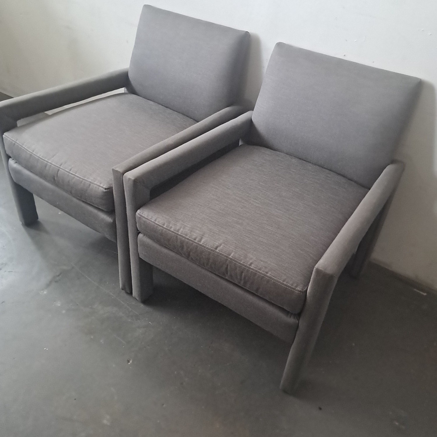 Pair of Jayson Home Collection Modern Gray Accent Chair - image-2