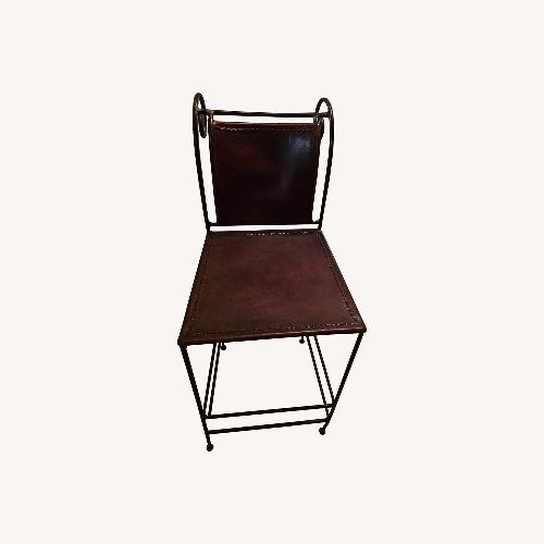Used Leather Bar Stools 2x for sale on AptDeco