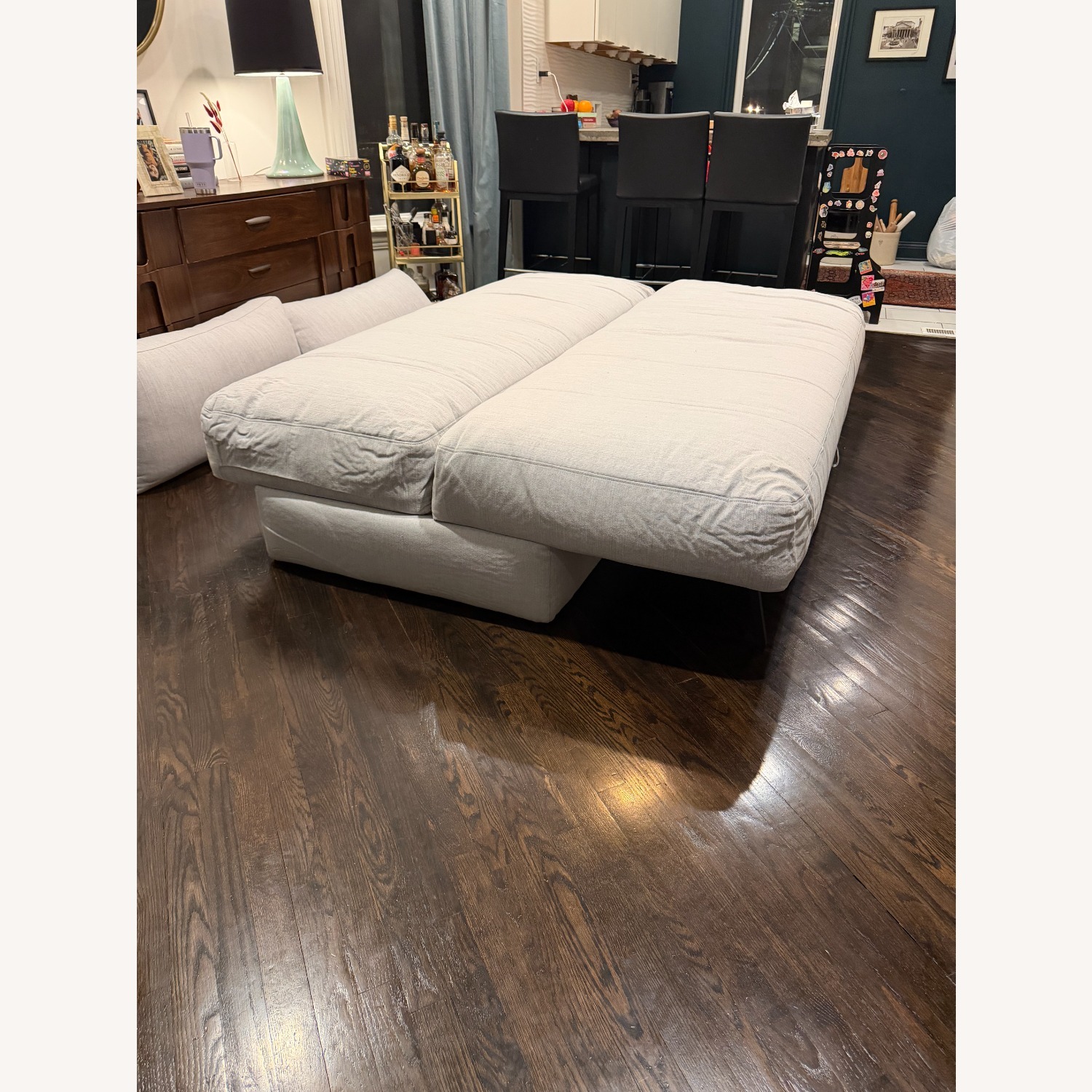 Room & Board Light Gray Bruno Convertible Sleeper Sofa - image-4