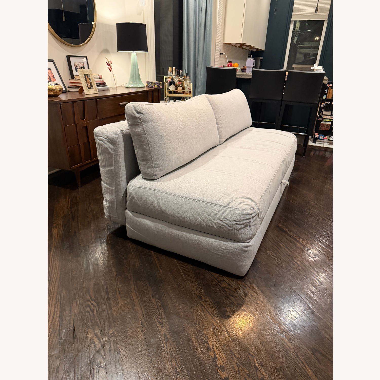 Room & Board Light Gray Bruno Convertible Sleeper Sofa - image-7