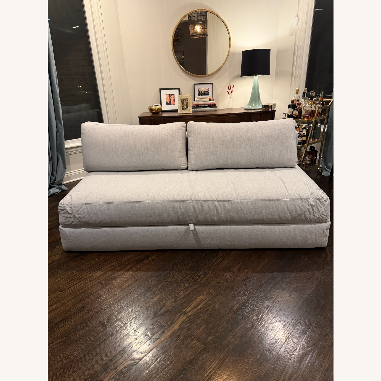 Room & Board Light Gray Bruno Convertible Sleeper Sofa - image-2