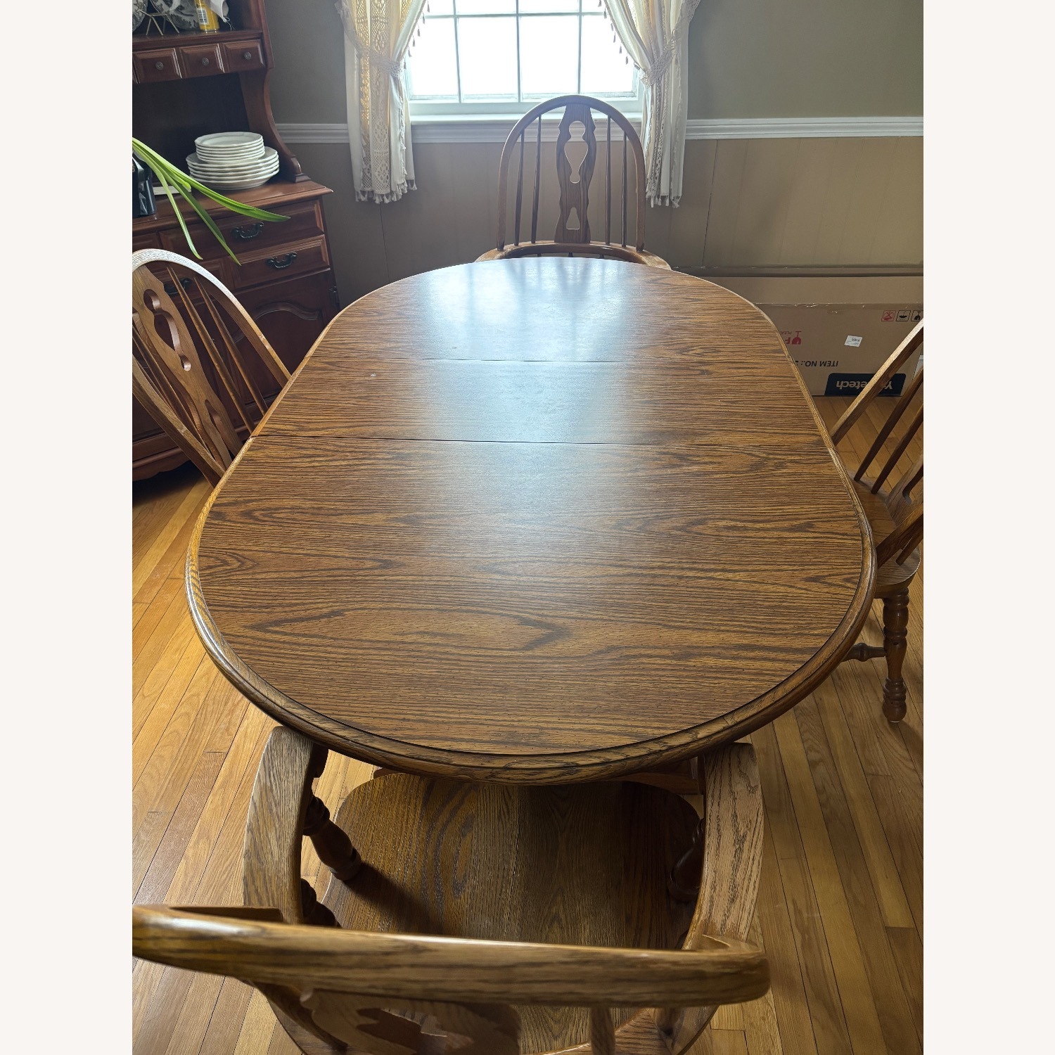Dark Brown Wood Dining Table - image-2