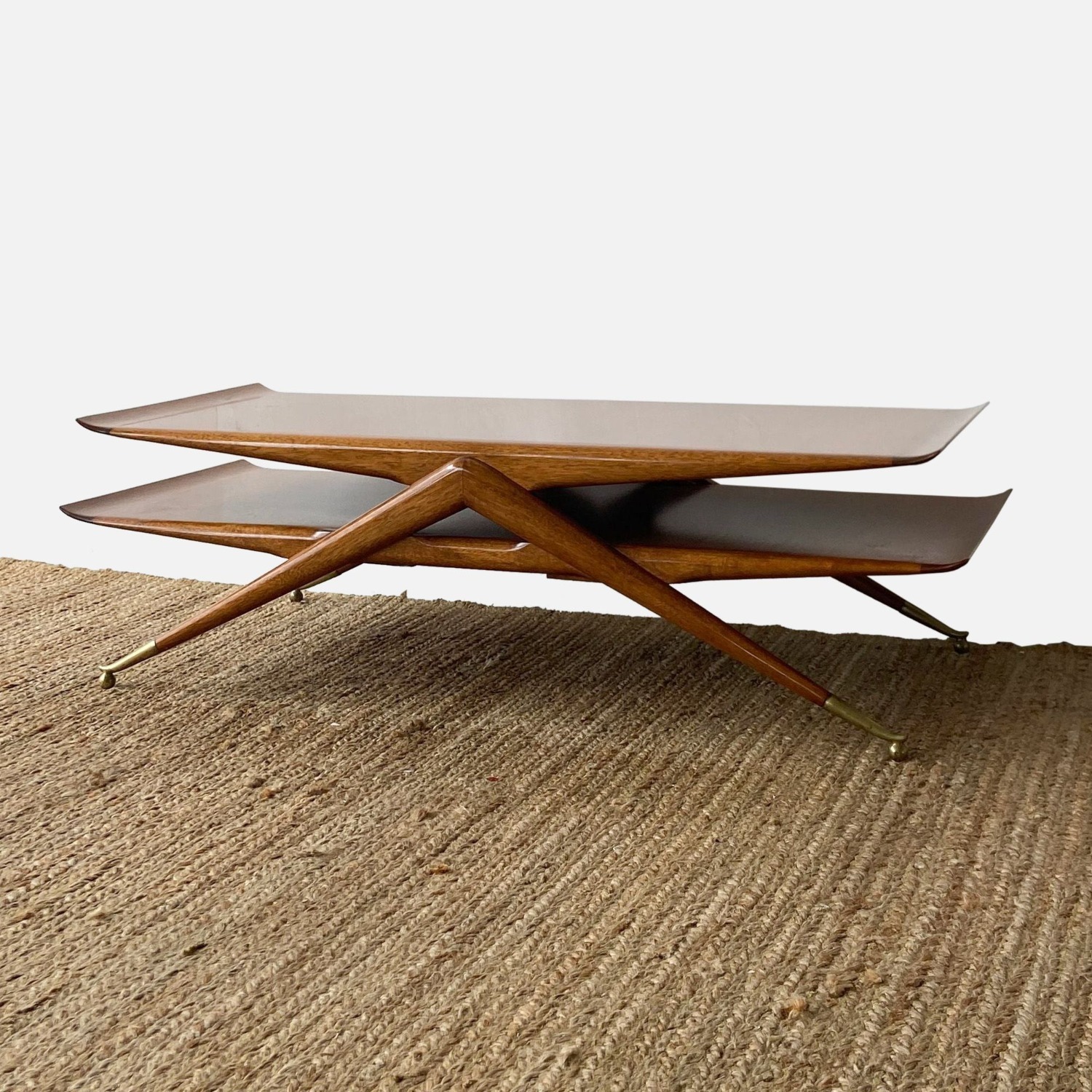 Italian 2 Tier Vintage Cocktail Table Attributed   - image-4