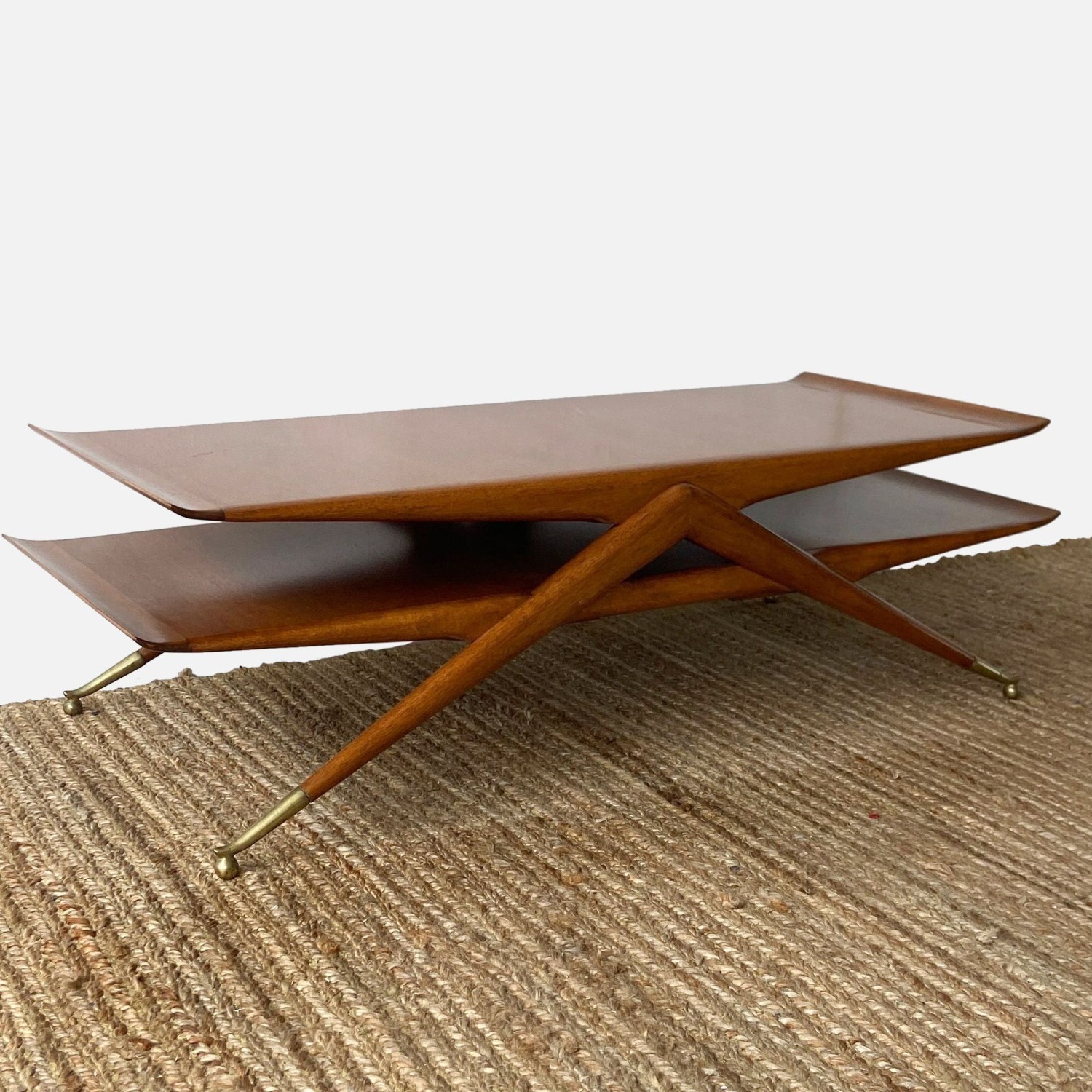 Italian 2 Tier Vintage Cocktail Table Attributed   - image-1