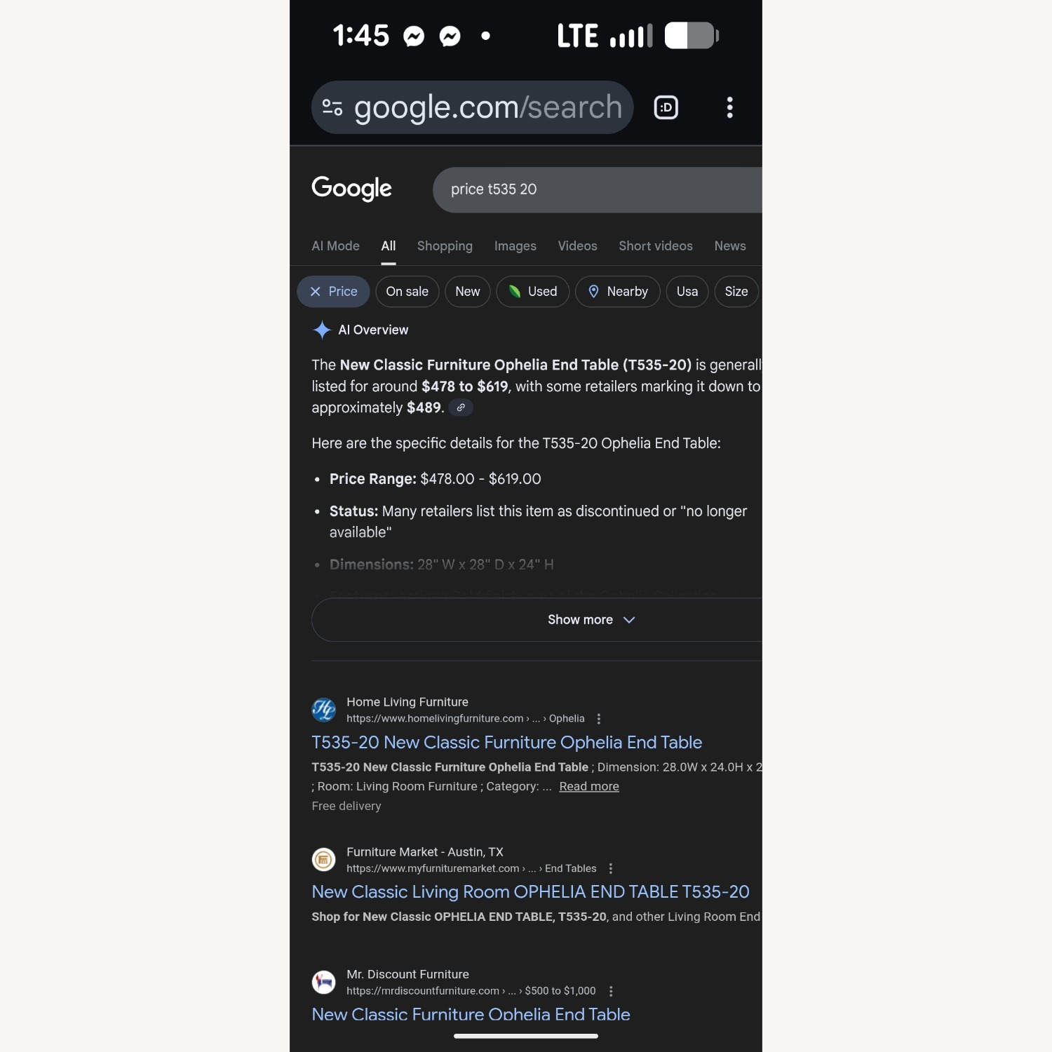 Marbled Top End Tables Antique Gold - image-5