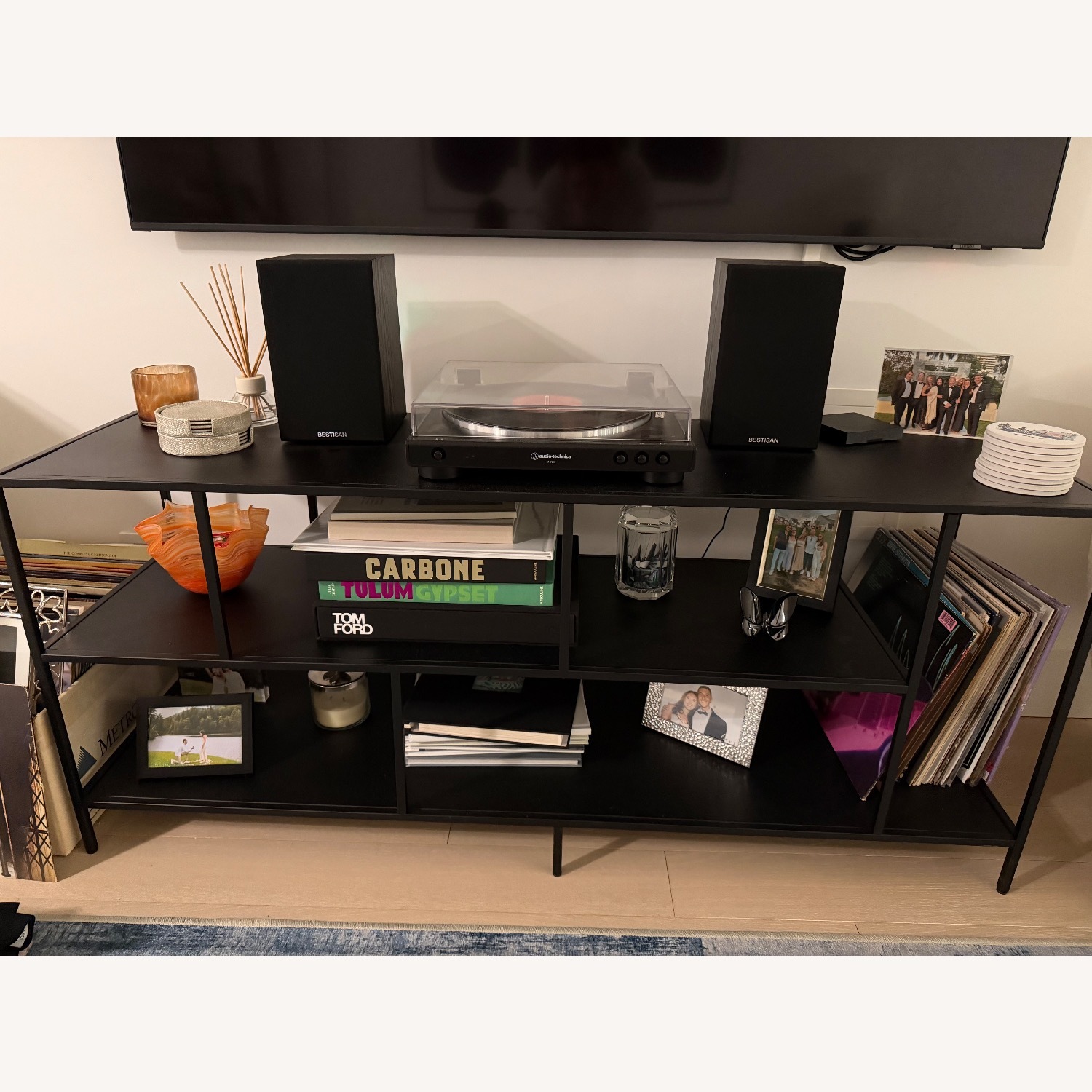 AllModern Black Metal Media Storage - image-1