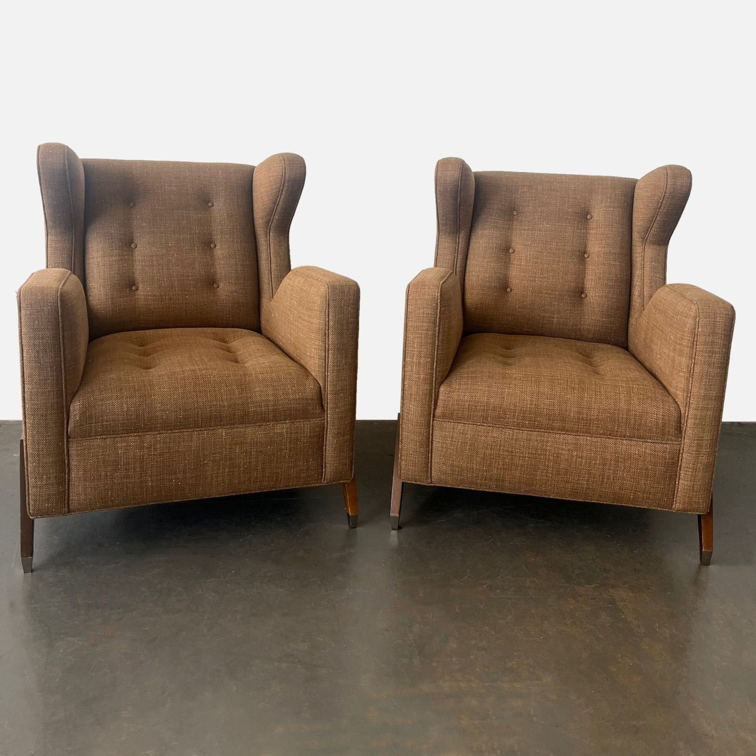 Custom Made Mid-Century Modern Wingback Lounge - image-2