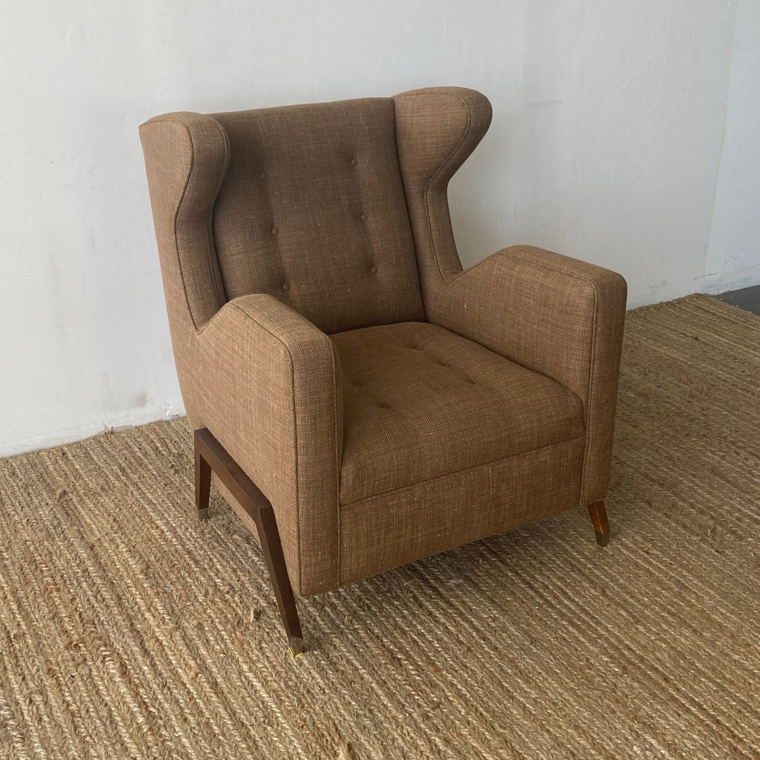 Custom Made Mid-Century Modern Wingback Lounge - image-5