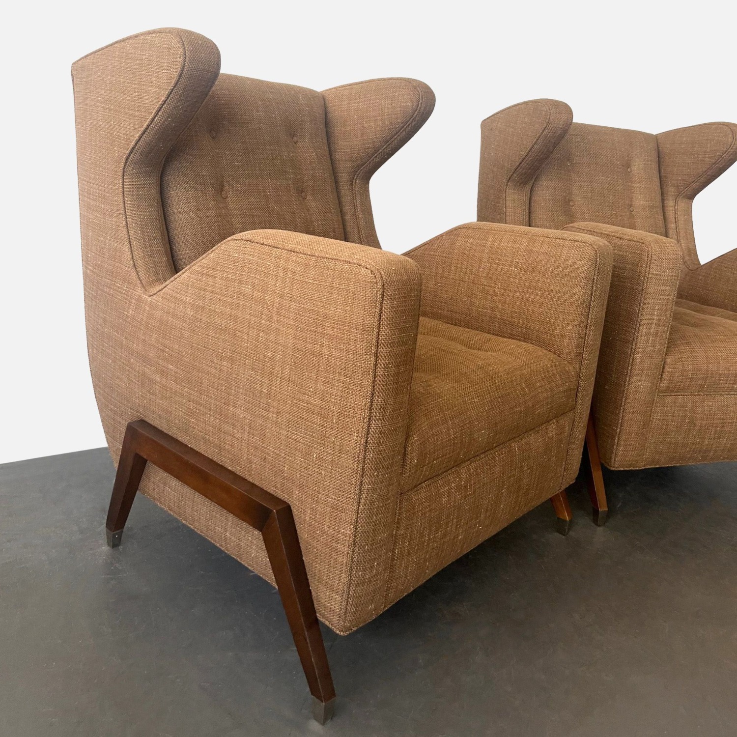 Custom Made Mid-Century Modern Wingback Lounge - image-3