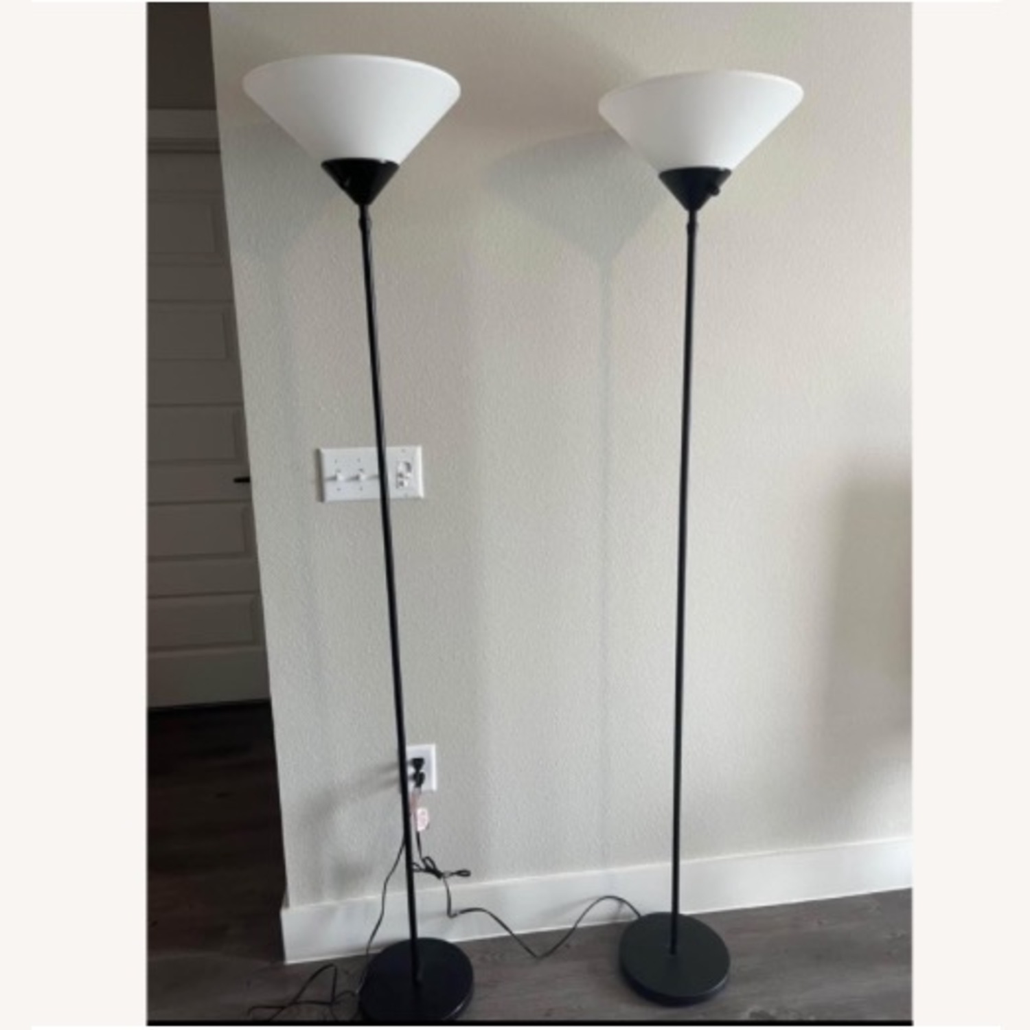 71'' Torchiere Floor Lamp Pair White Floor Lamp - image-1