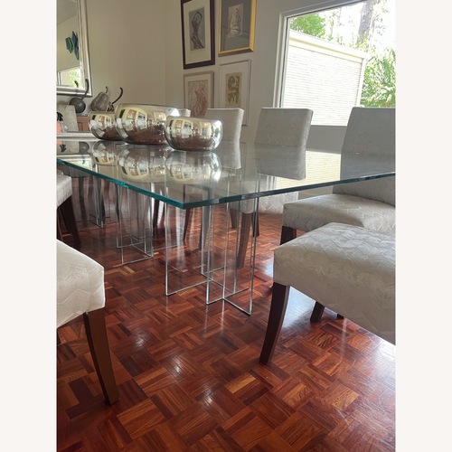Used Roche Bobois Diapo Glass Dining Table for sale on AptDeco