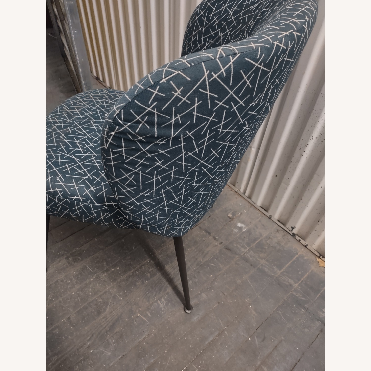 West Elm Greer Blue Fabric Dining Chair - image-5