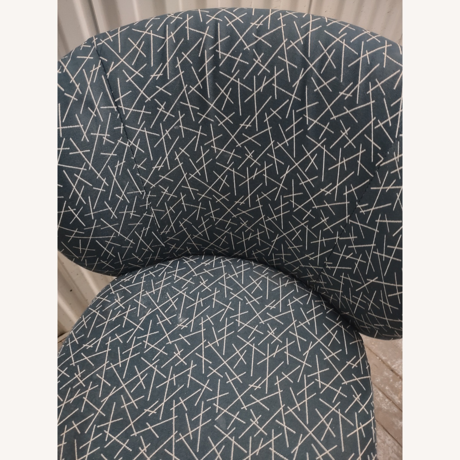 West Elm Greer Blue Fabric Dining Chair - image-7