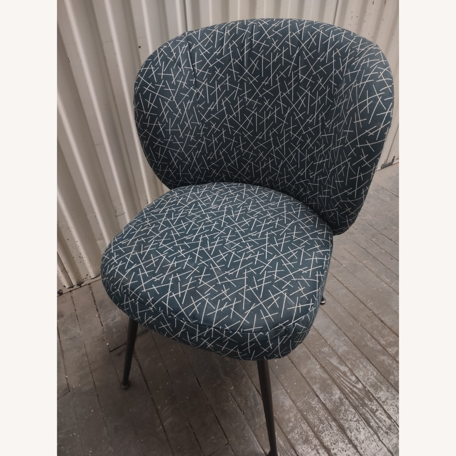 West Elm Greer Blue Fabric Dining Chair - image-8