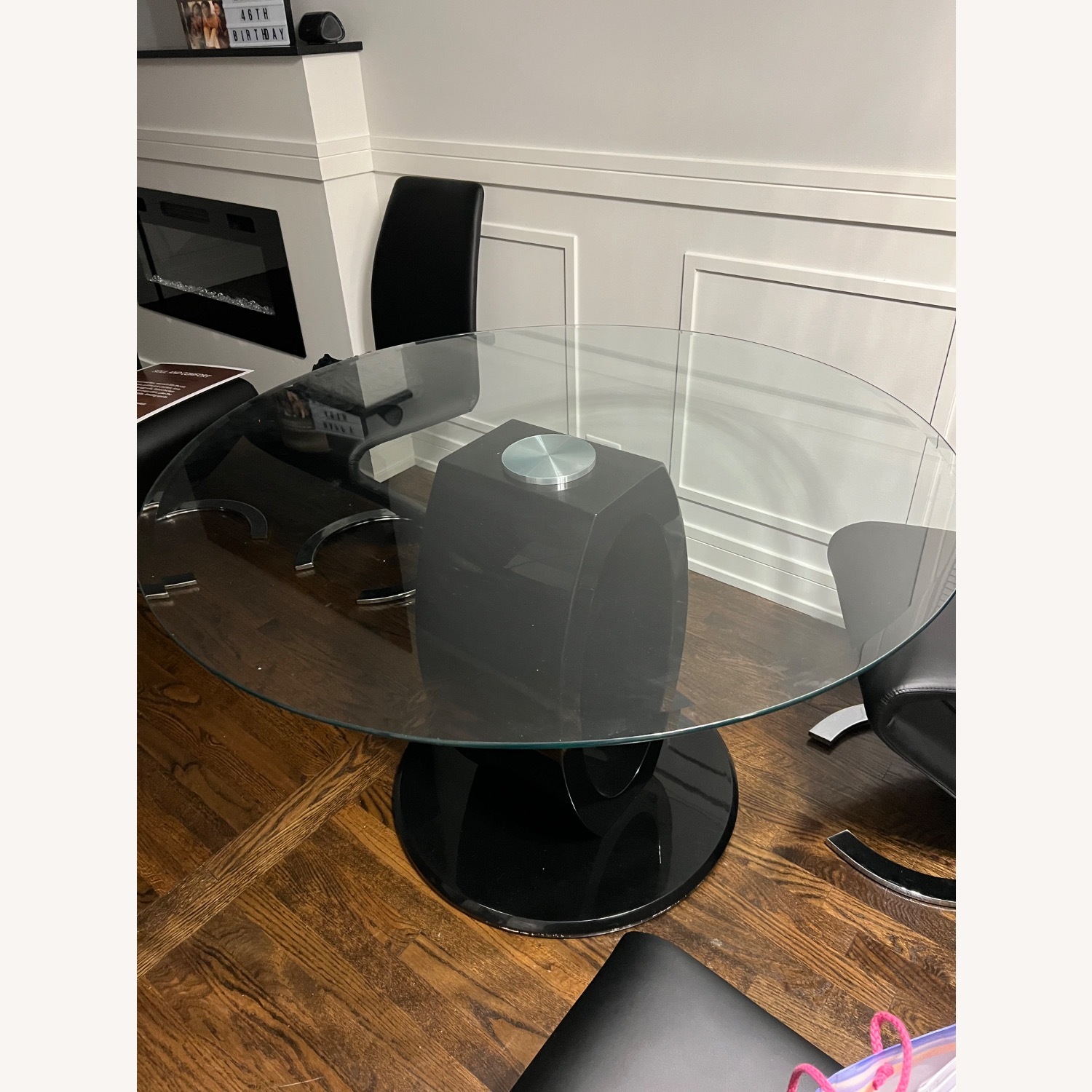 Wade Logan Black Glass Dining Table - image-2