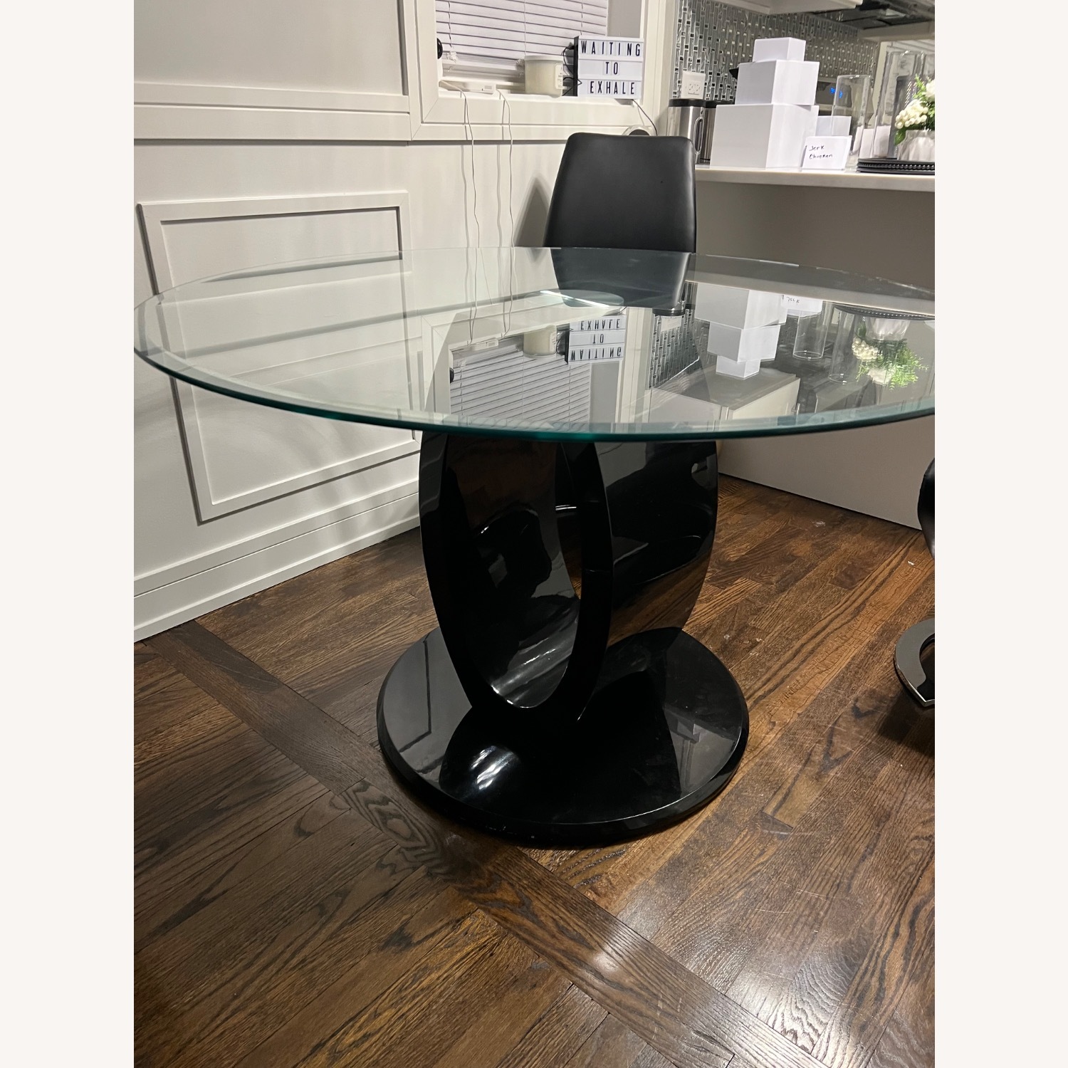 Wade Logan Black Glass Dining Table - image-1