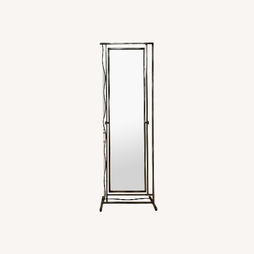 Used Vintage/Antique Silver Metal Floor Mirror for sale on AptDeco