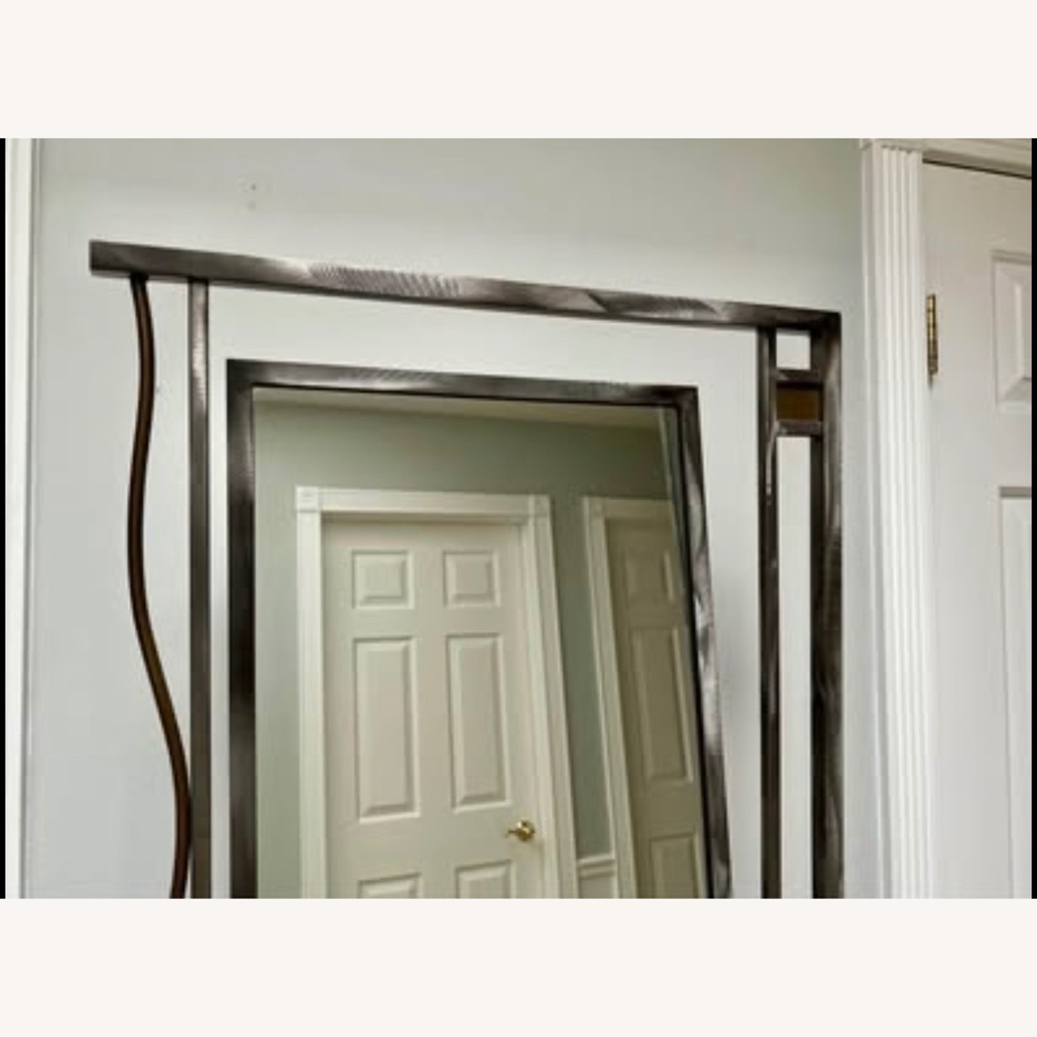 Vintage/Antique Silver Metal Floor Mirror - image-3