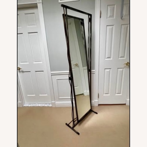 Used Vintage/Antique Silver Metal Floor Mirror for sale on AptDeco