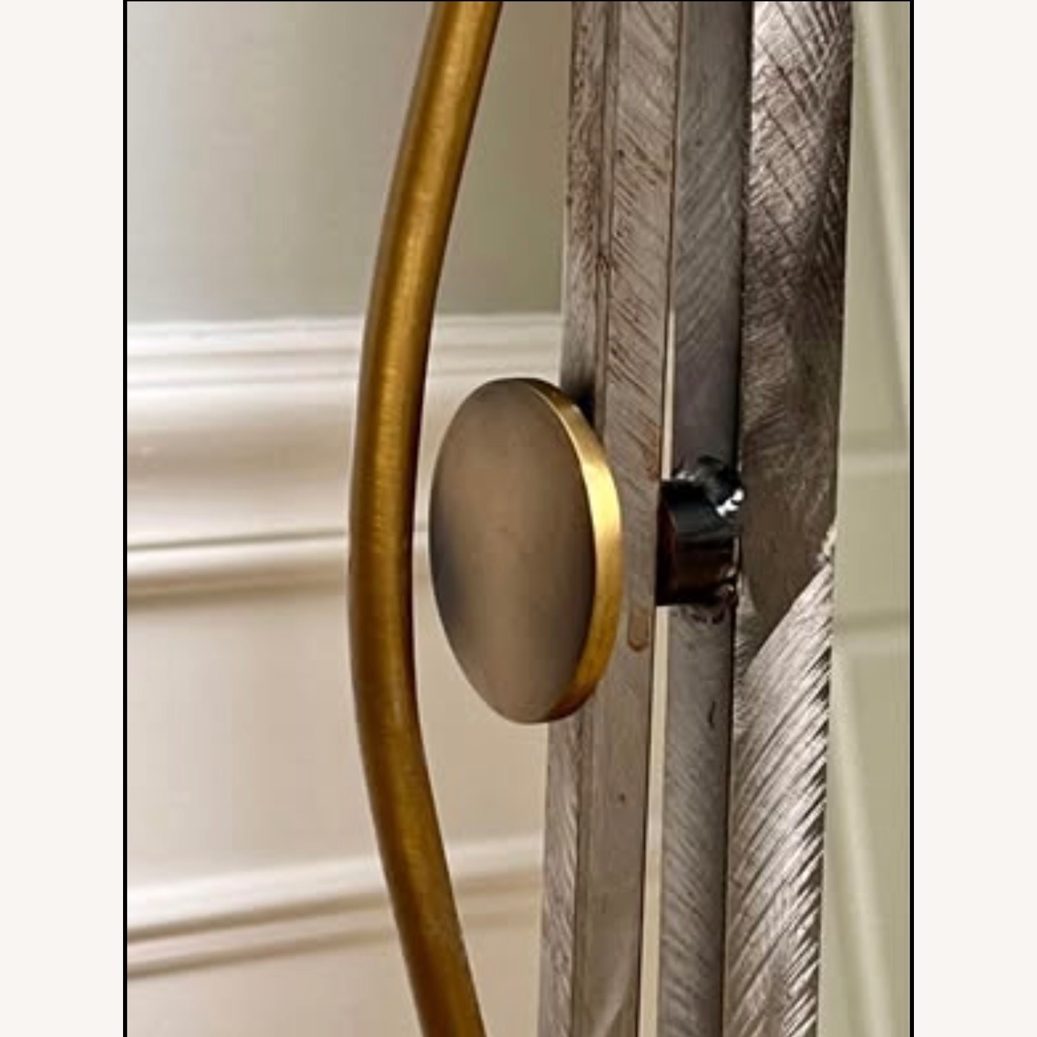 Vintage/Antique Silver Metal Floor Mirror - image-5