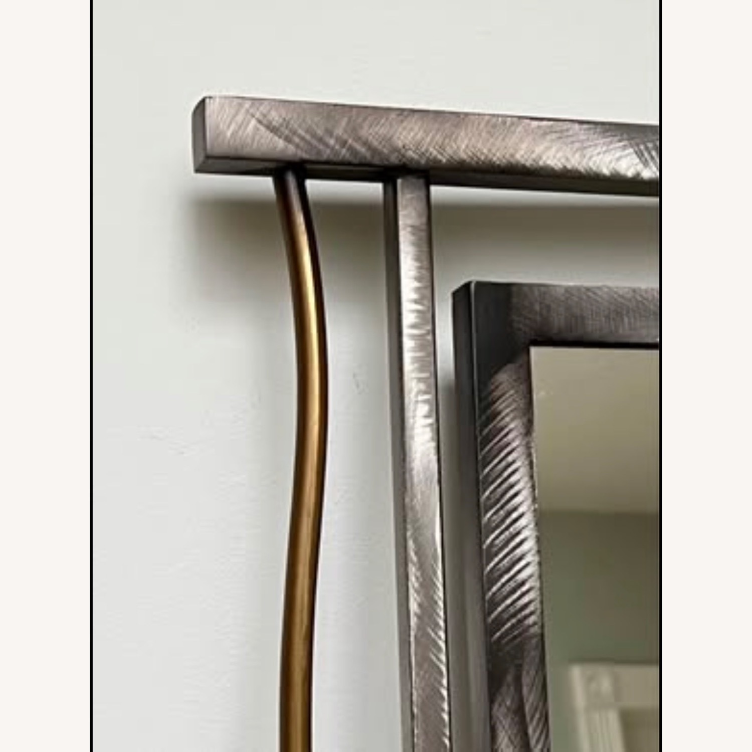 Vintage/Antique Silver Metal Floor Mirror - image-4