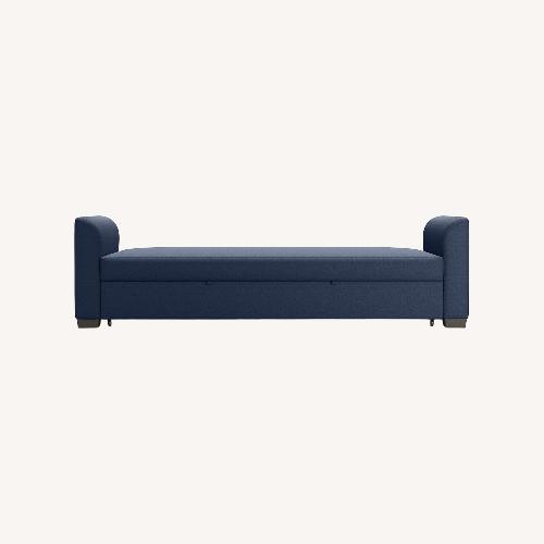 Used Crate & Barrel Blue Fabric Sleeper Sofa for sale on AptDeco