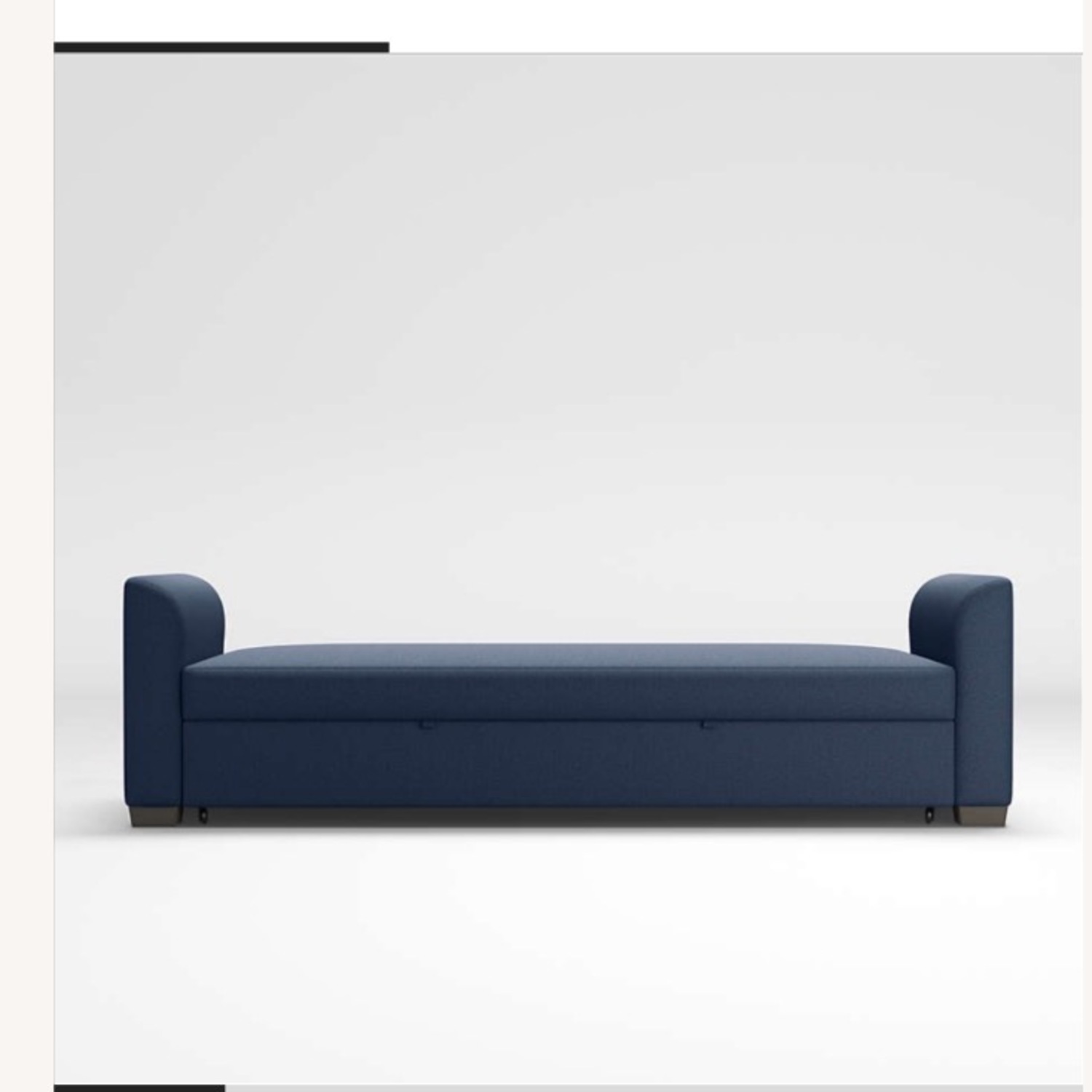 Crate & Barrel Blue Fabric Sleeper Sofa - image-3