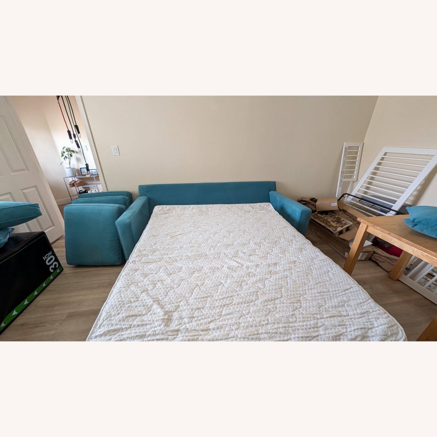 Macy's Radley Blue Fabric Sleeper Sofa - image-2