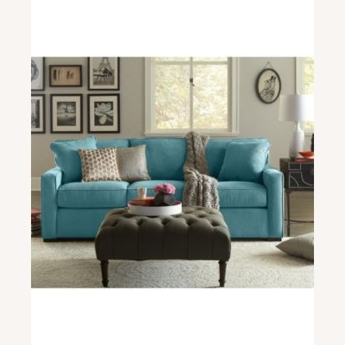 Used Macy's Radley Blue Fabric Sleeper Sofa for sale on AptDeco