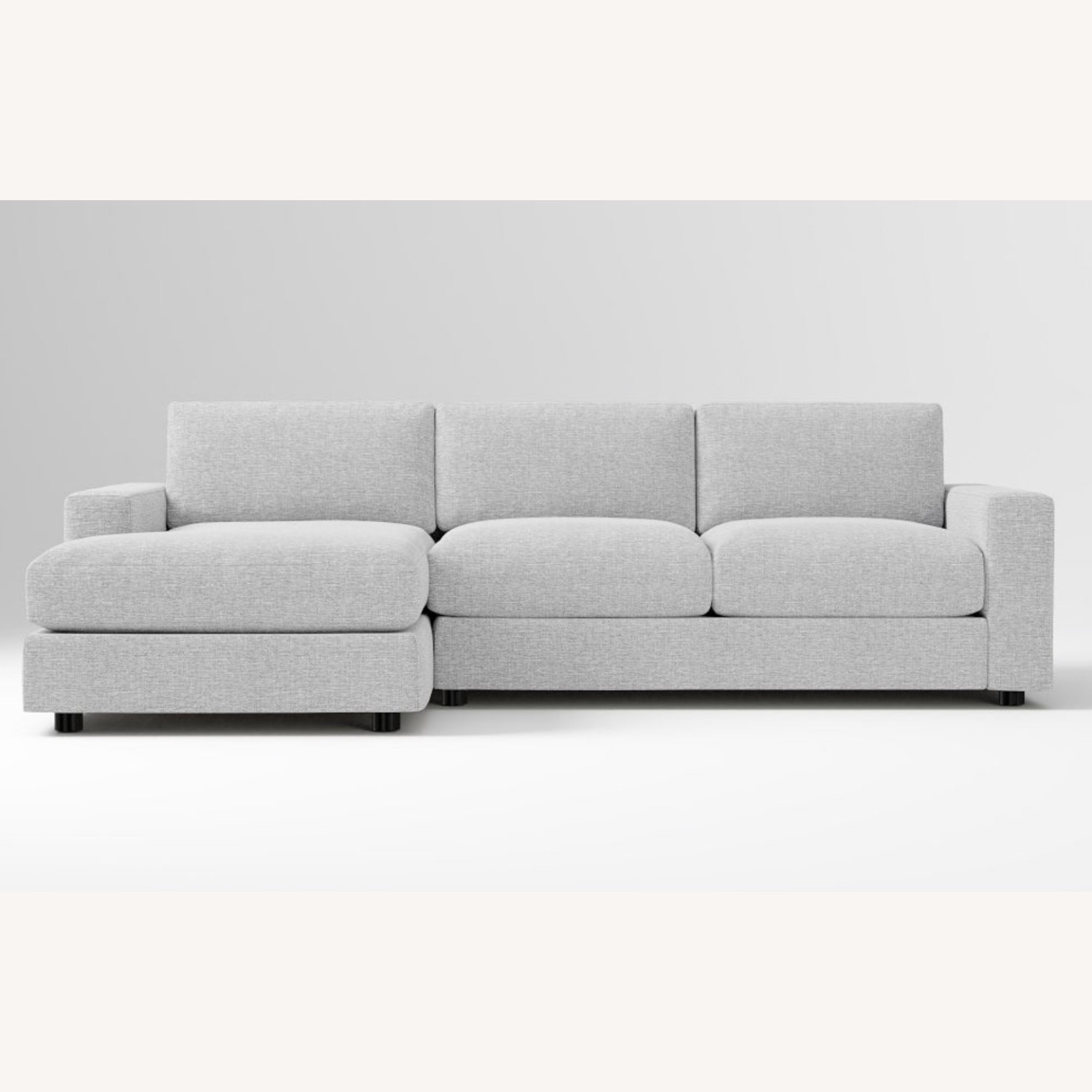 West Elm Light Gray Fabric 3+ Seater Sofa - image-0