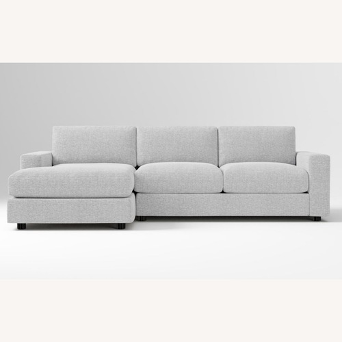 Used West Elm Light Gray Fabric 3+ Seater Sofa for sale on AptDeco