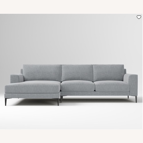 Used West Elm Light Gray Fabric 3+ Seater Sofa for sale on AptDeco