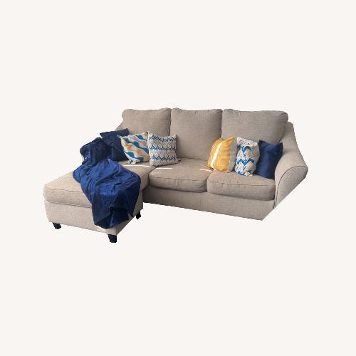 Used Light Gray 2 Piece Sectional for sale on AptDeco