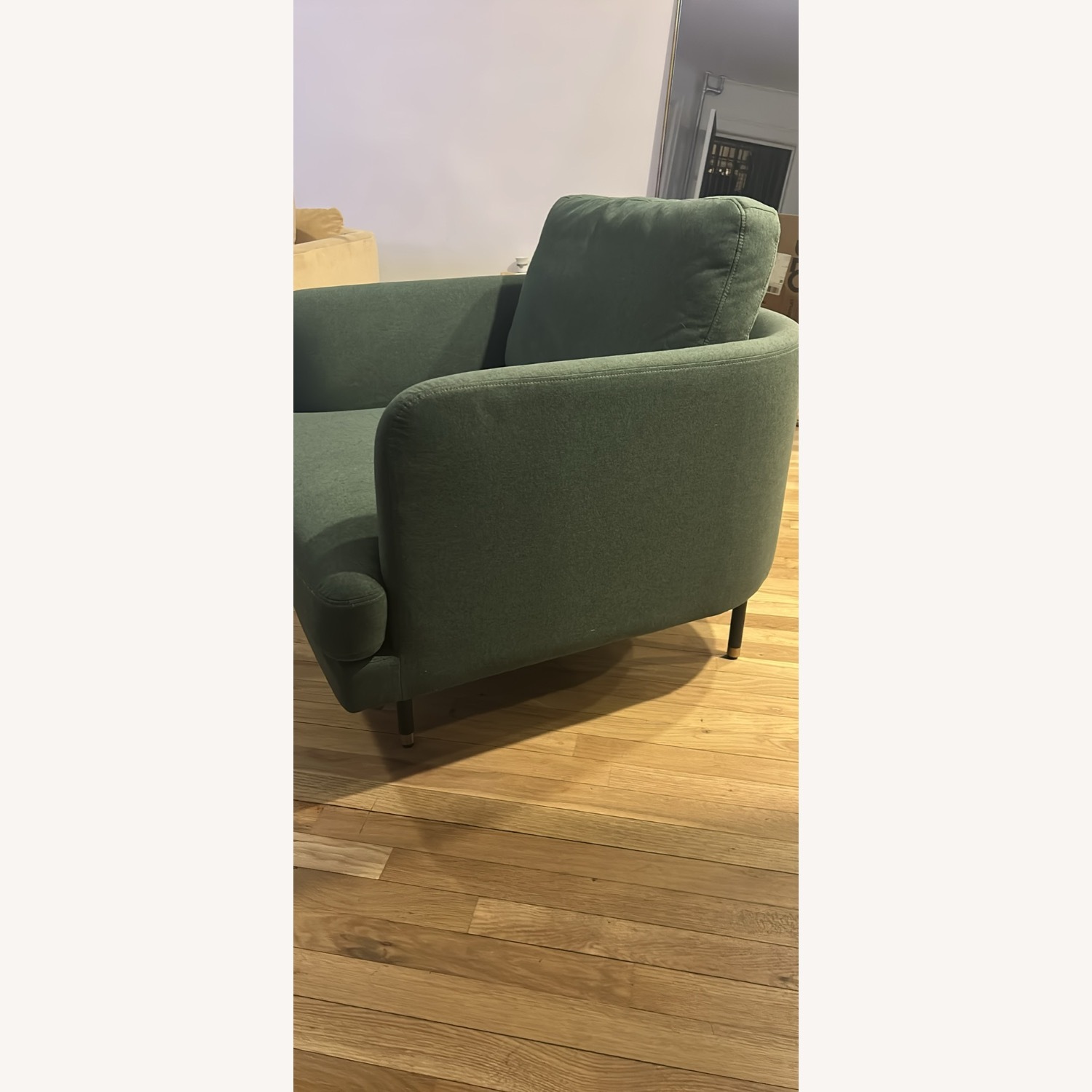 Castlery Green Accent Chair & Ottoman - image-2