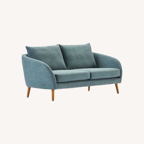 Used West Elm Hanna Blue Stone Sofa for sale on AptDeco