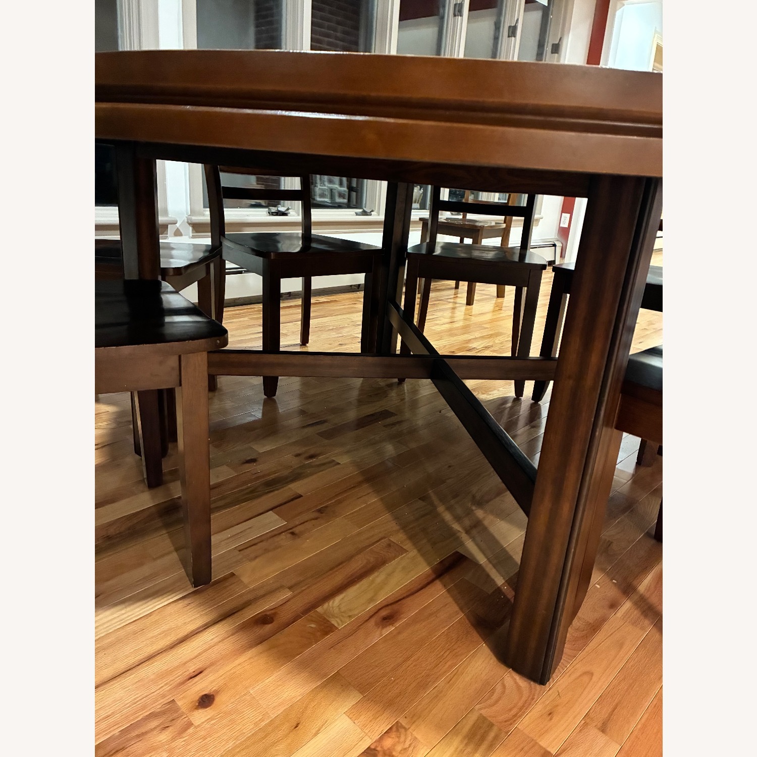 Dark Brown round table  Dining Set for 8 - image-3
