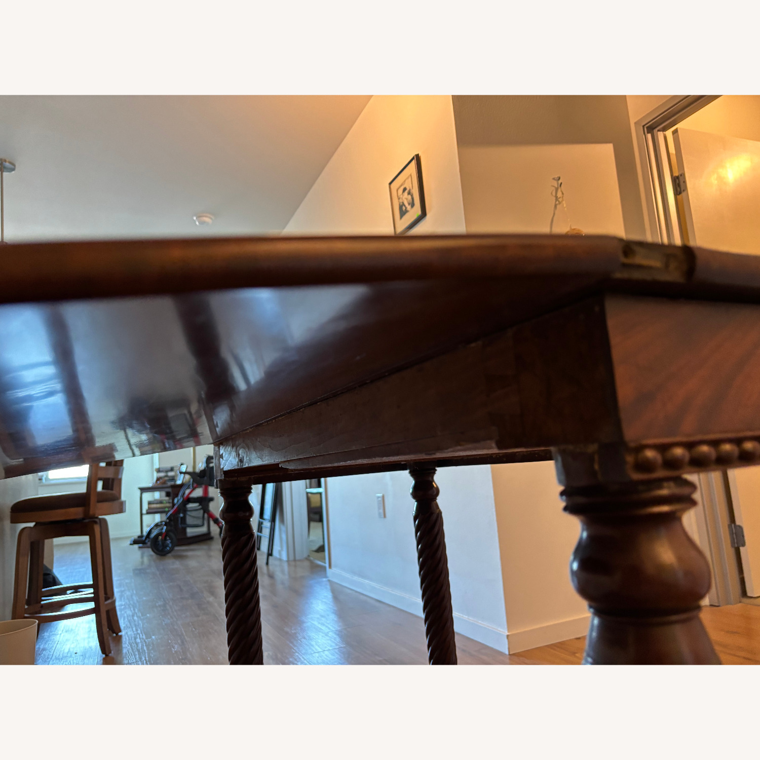 Antique Mahogany Flip-Top Card Table - image-4