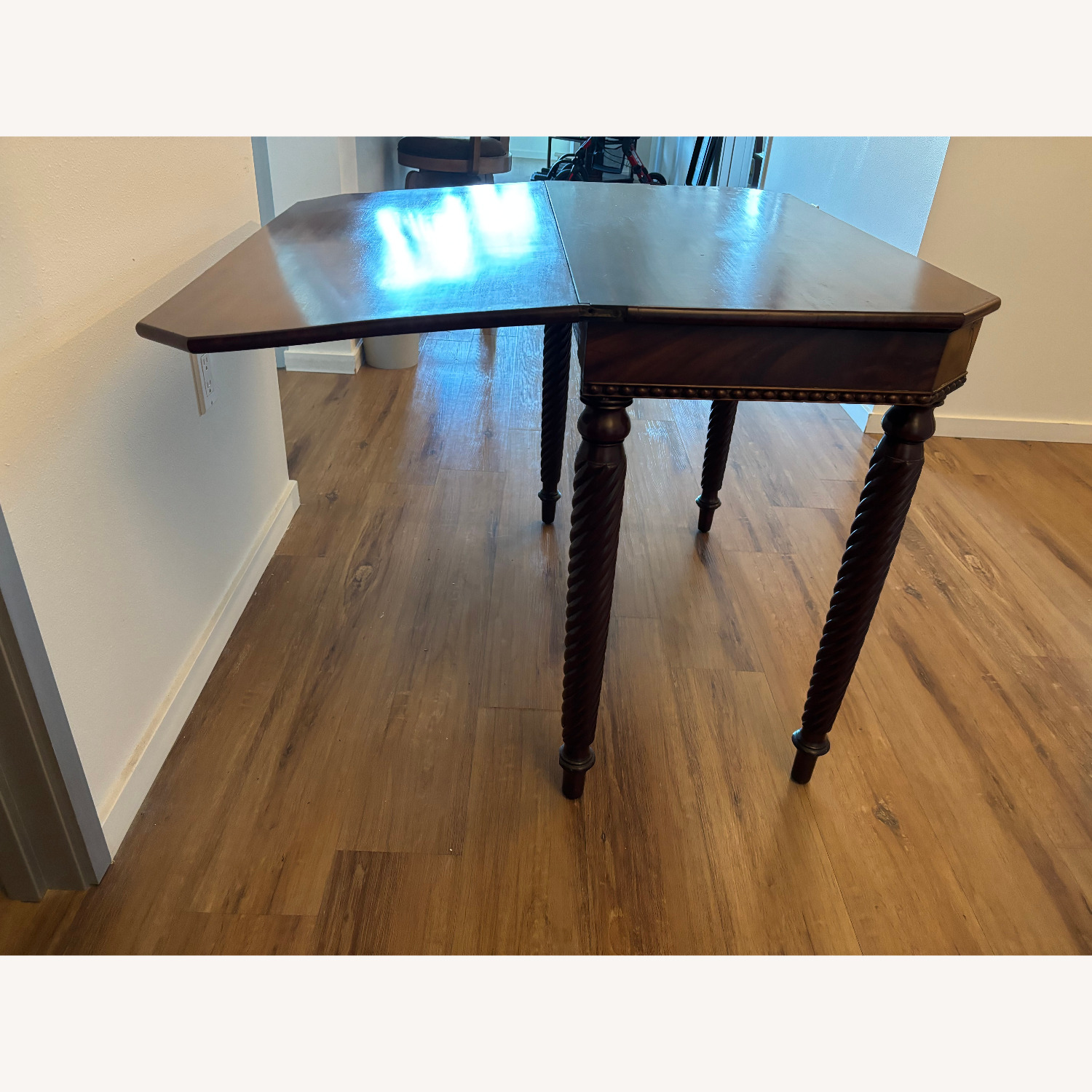 Antique Mahogany Flip-Top Card Table - image-2