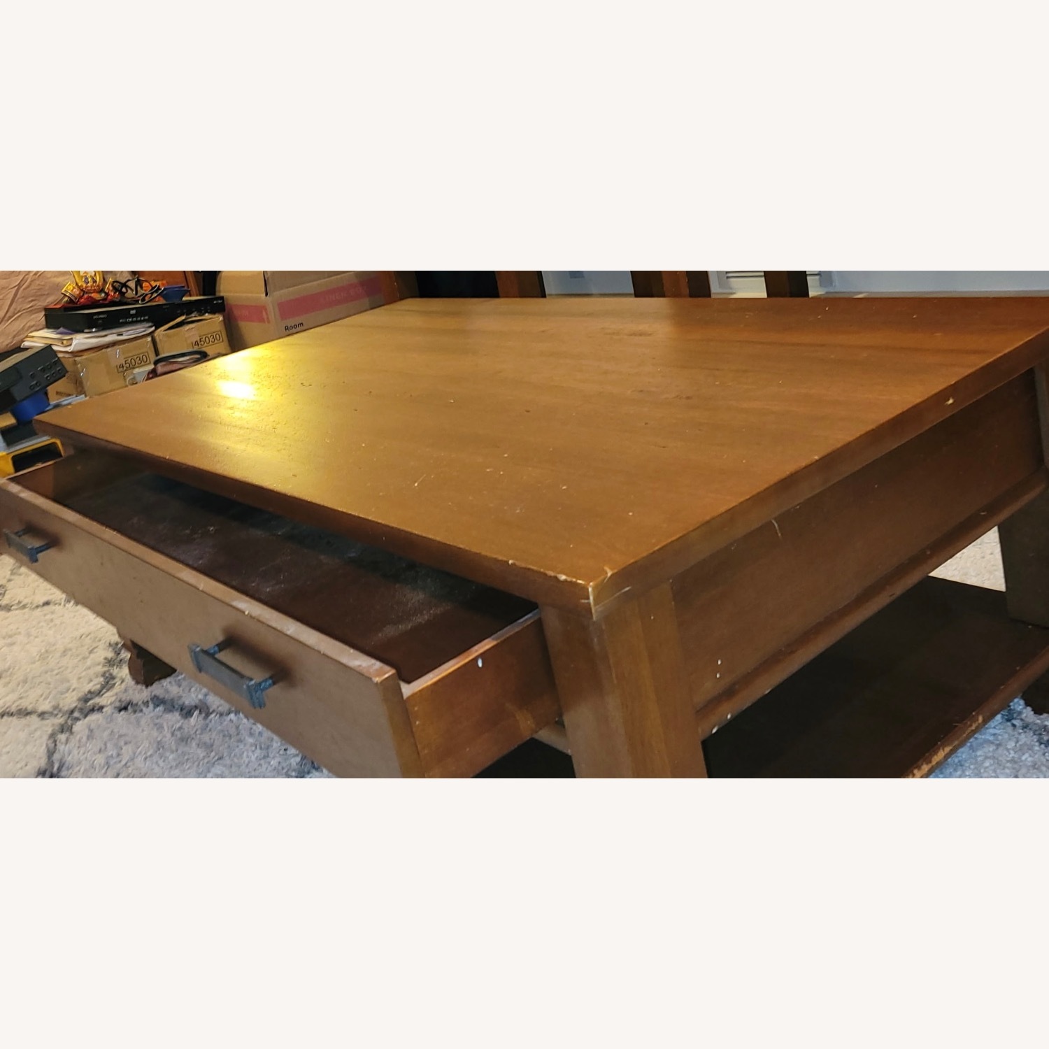 Pottery Barn Dark Brown Coffee Table - image-2