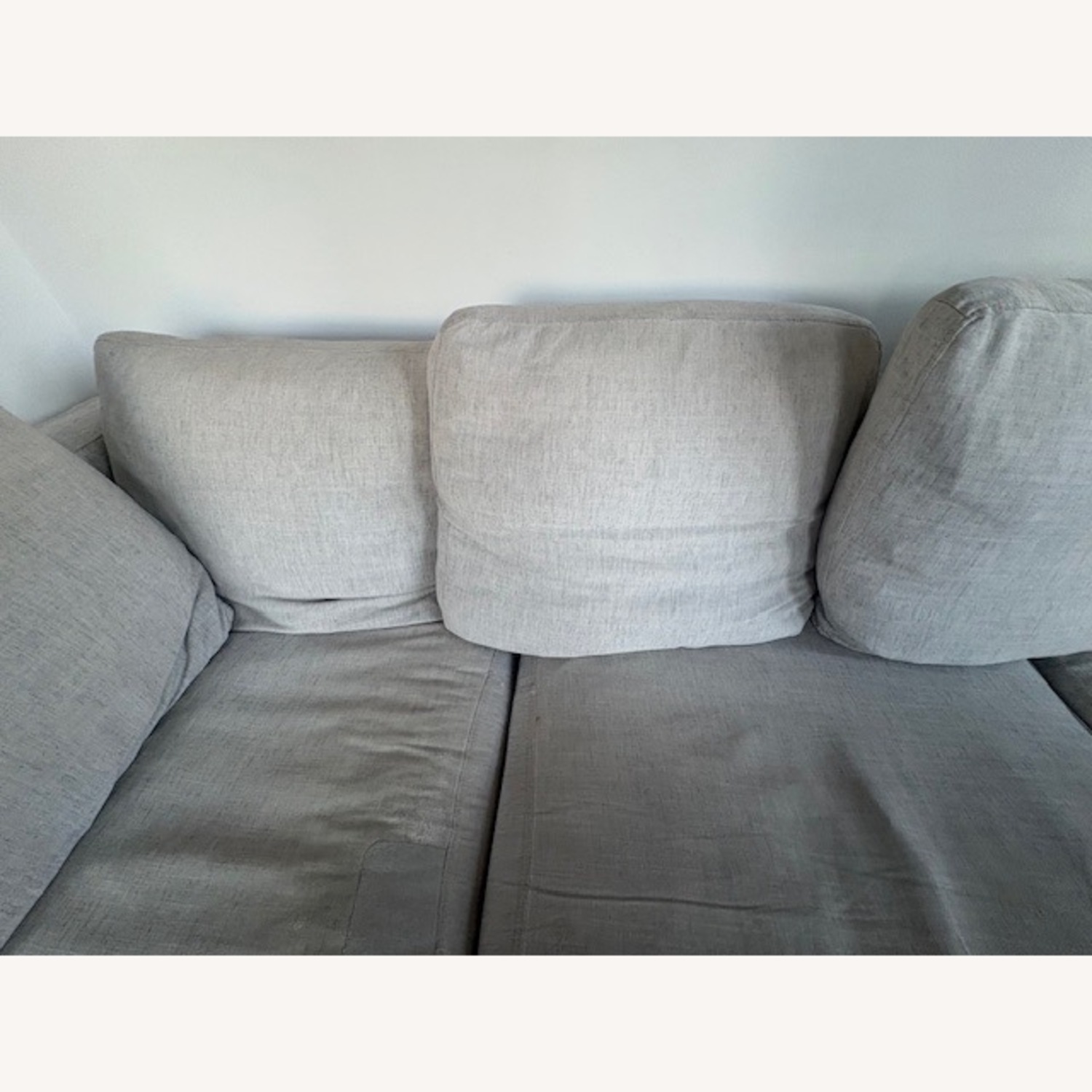 West Elm New Port White Fabric 2 Piece Sectional - image-9