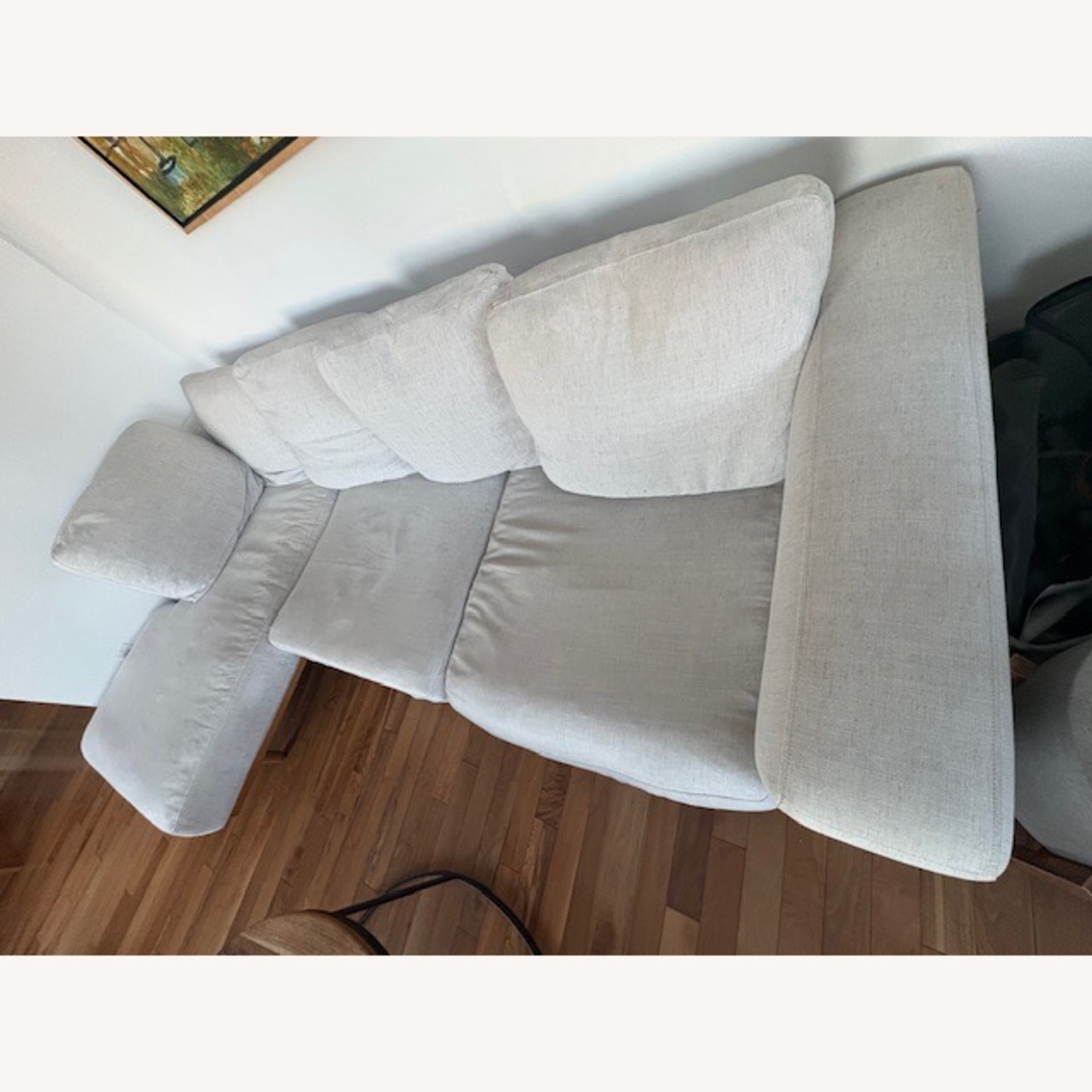 West Elm New Port White Fabric 2 Piece Sectional - image-7