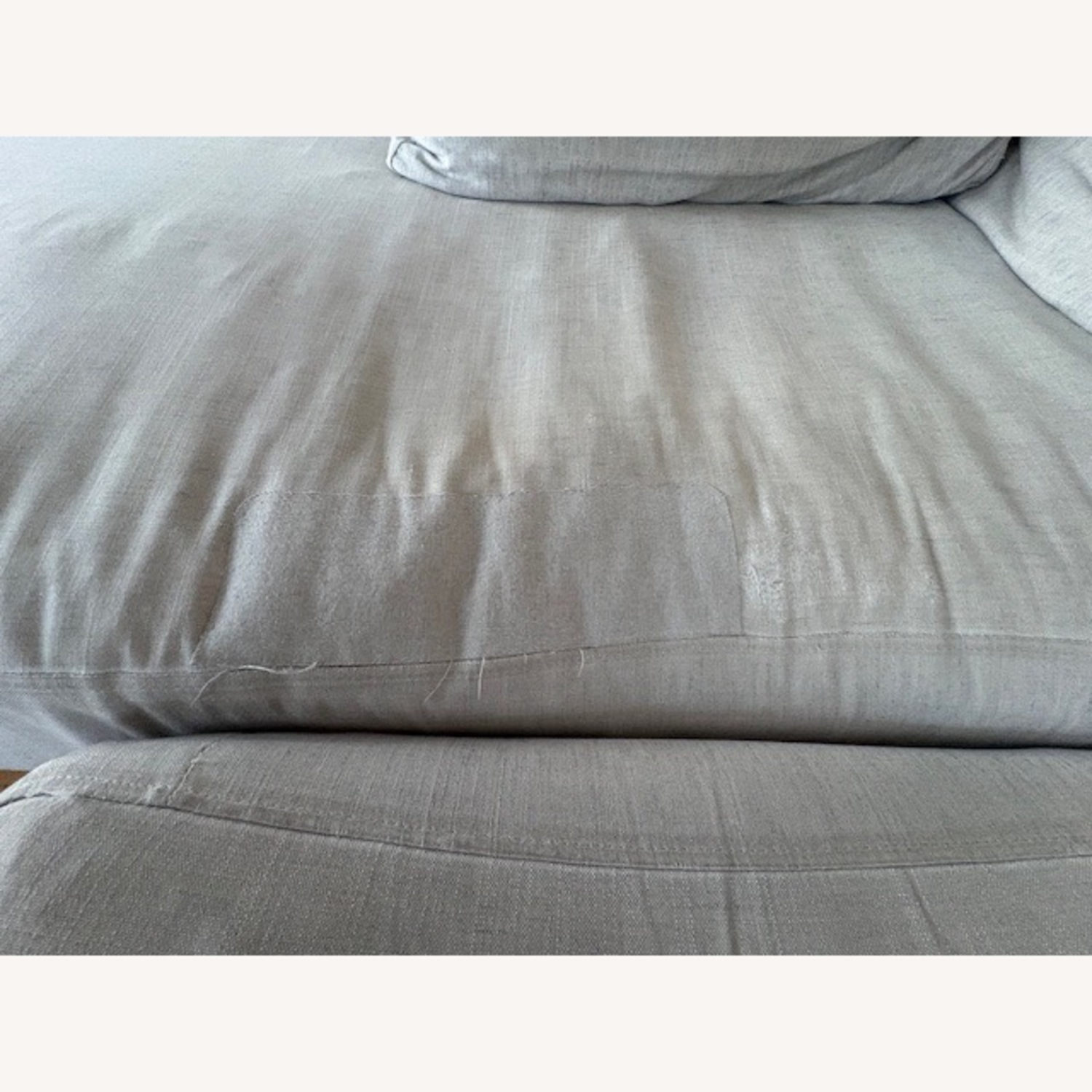 West Elm New Port White Fabric 2 Piece Sectional - image-4