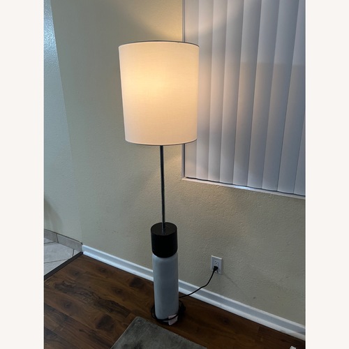 Used West Elm White Marble Floor Lamp for sale on AptDeco