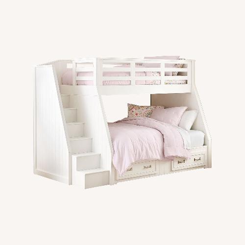 Used Pottery Barn Kids White Wood Bunk Bed for sale on AptDeco