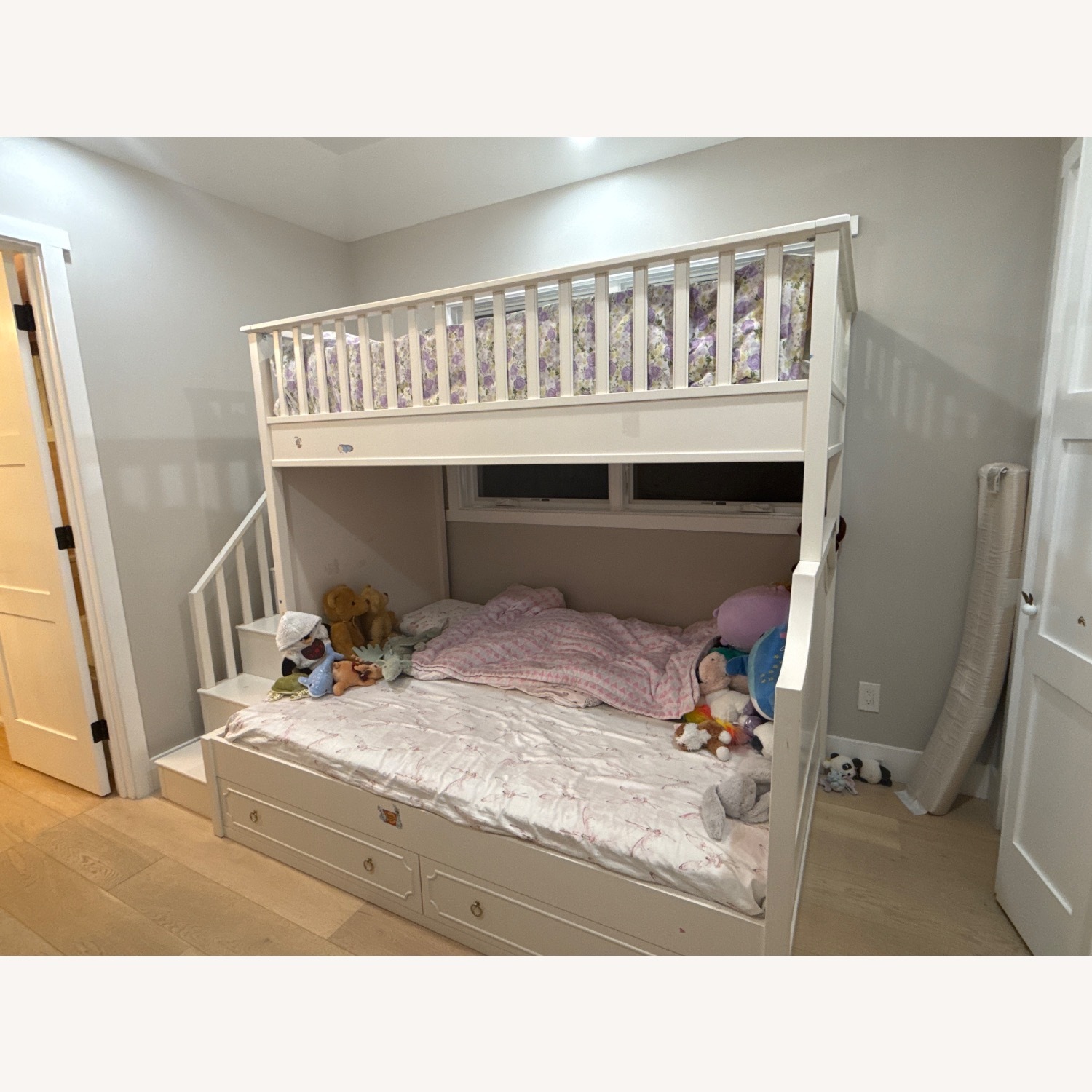 Pottery Barn Kids White Wood Bunk Bed - image-2