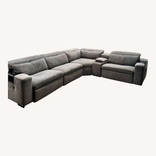 Used Living Spaces Gray 3+ Piece Sectional Recliner for sale on AptDeco