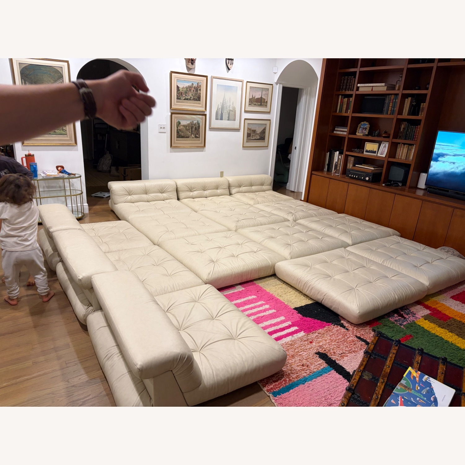 Roche Bobois Mah Jong First Edition Leather Sofa - image-4