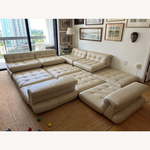 Used Roche Bobois Mah Jong First Edition Leather Sofa for sale on AptDeco